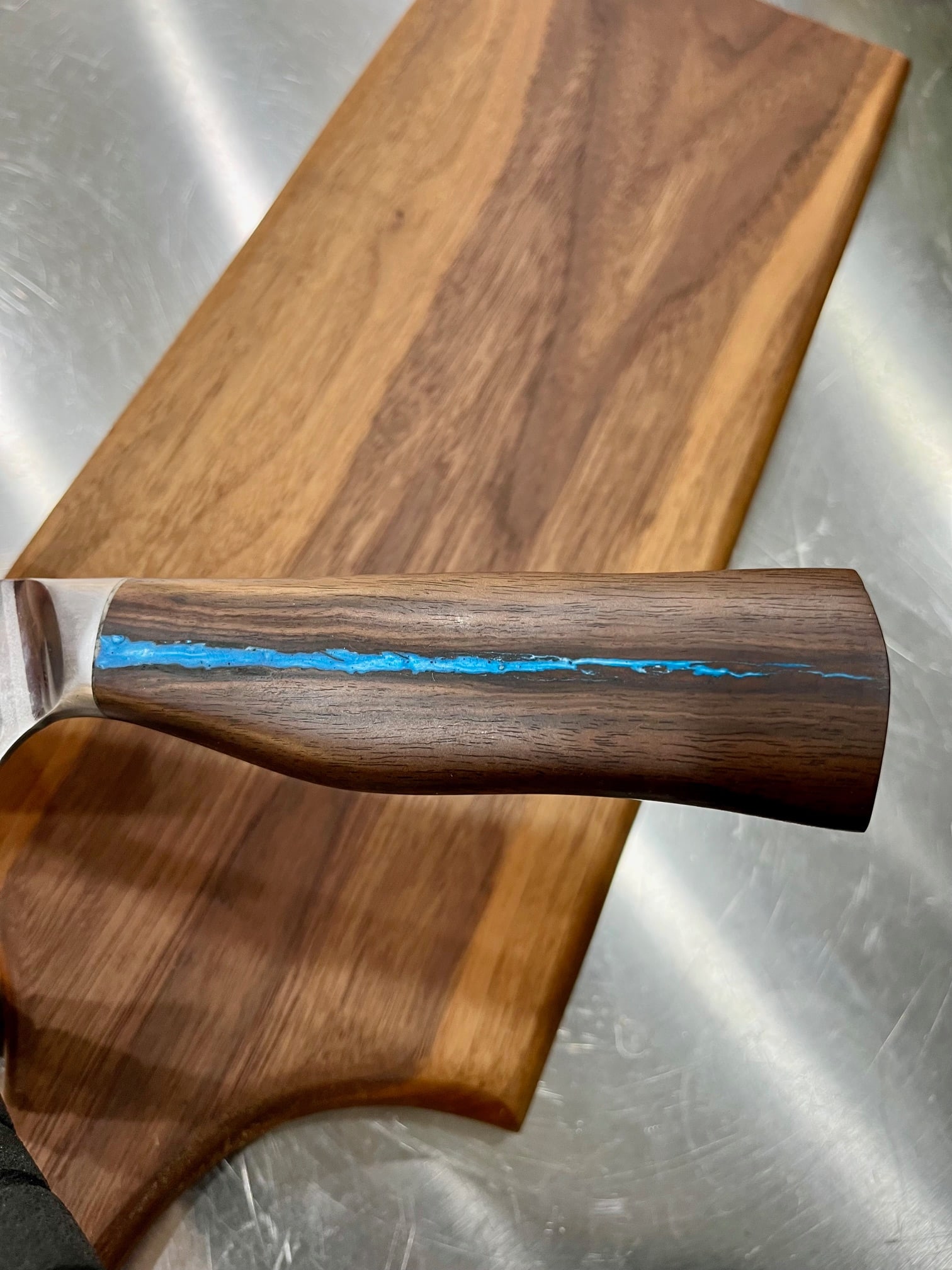 High End, Handmade, Professional Chef Knife with Black Walnut Handle - 3