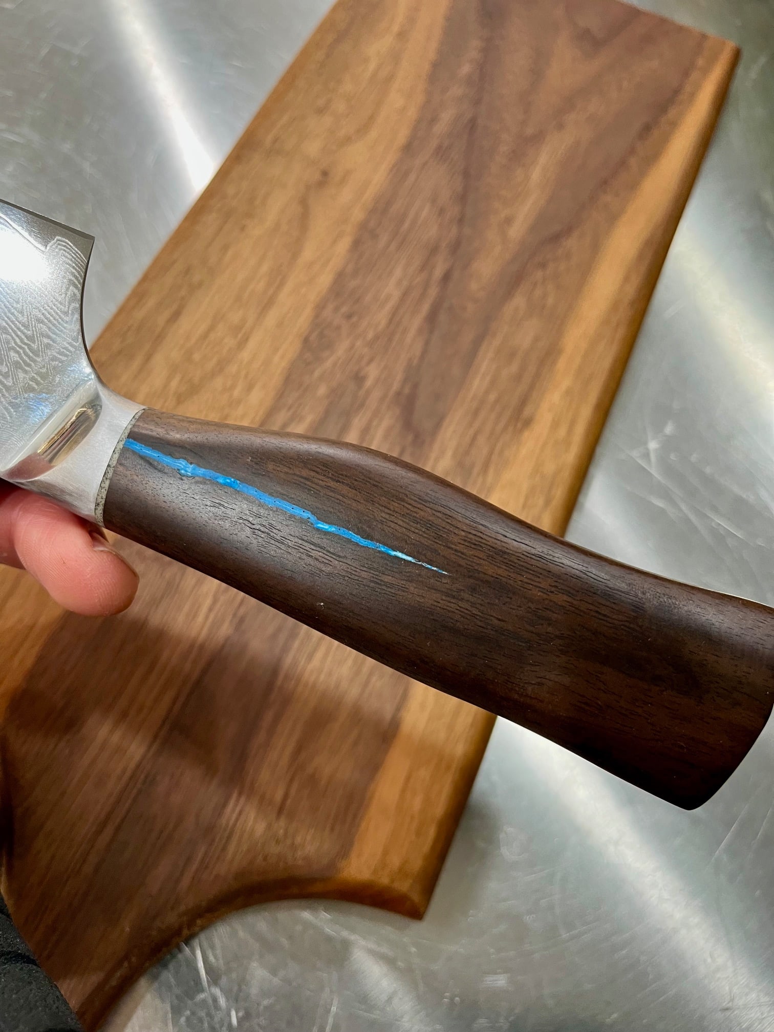 High End, Handmade, Professional Chef Knife with Black Walnut Handle - 4