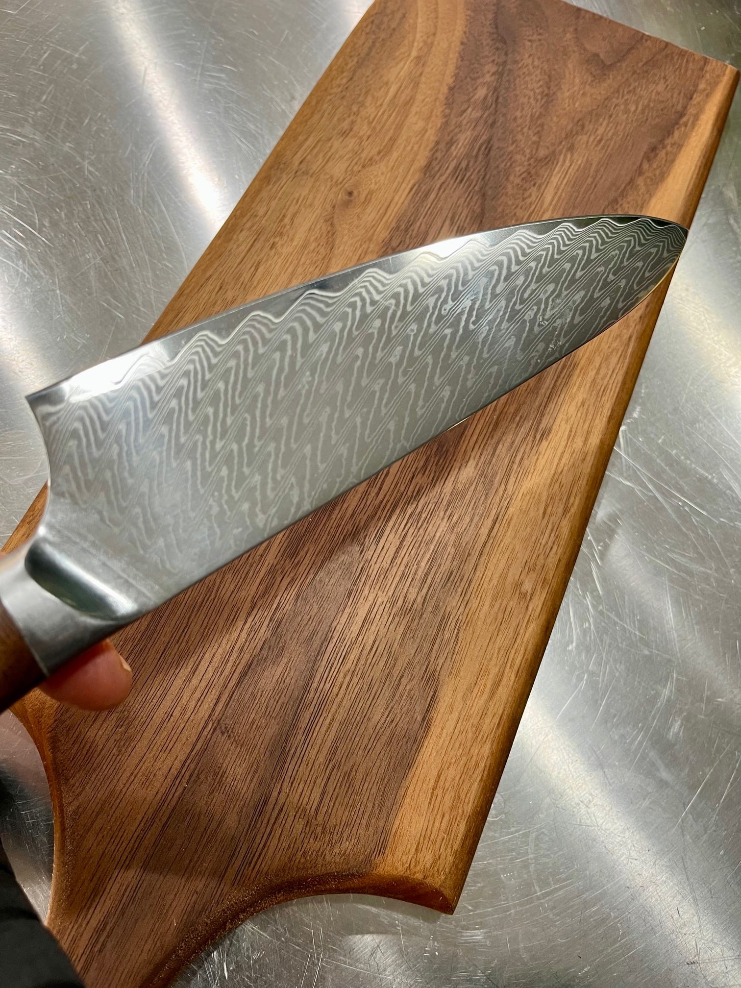 High End, Handmade, Professional Chef Knife with Black Walnut Handle - 3