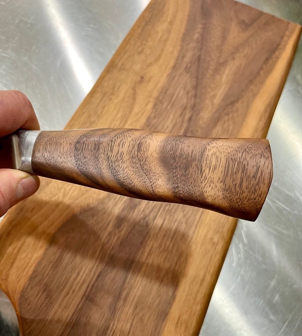 High End, Handmade, Professional Chef Knife with Black Walnut Handle - 4