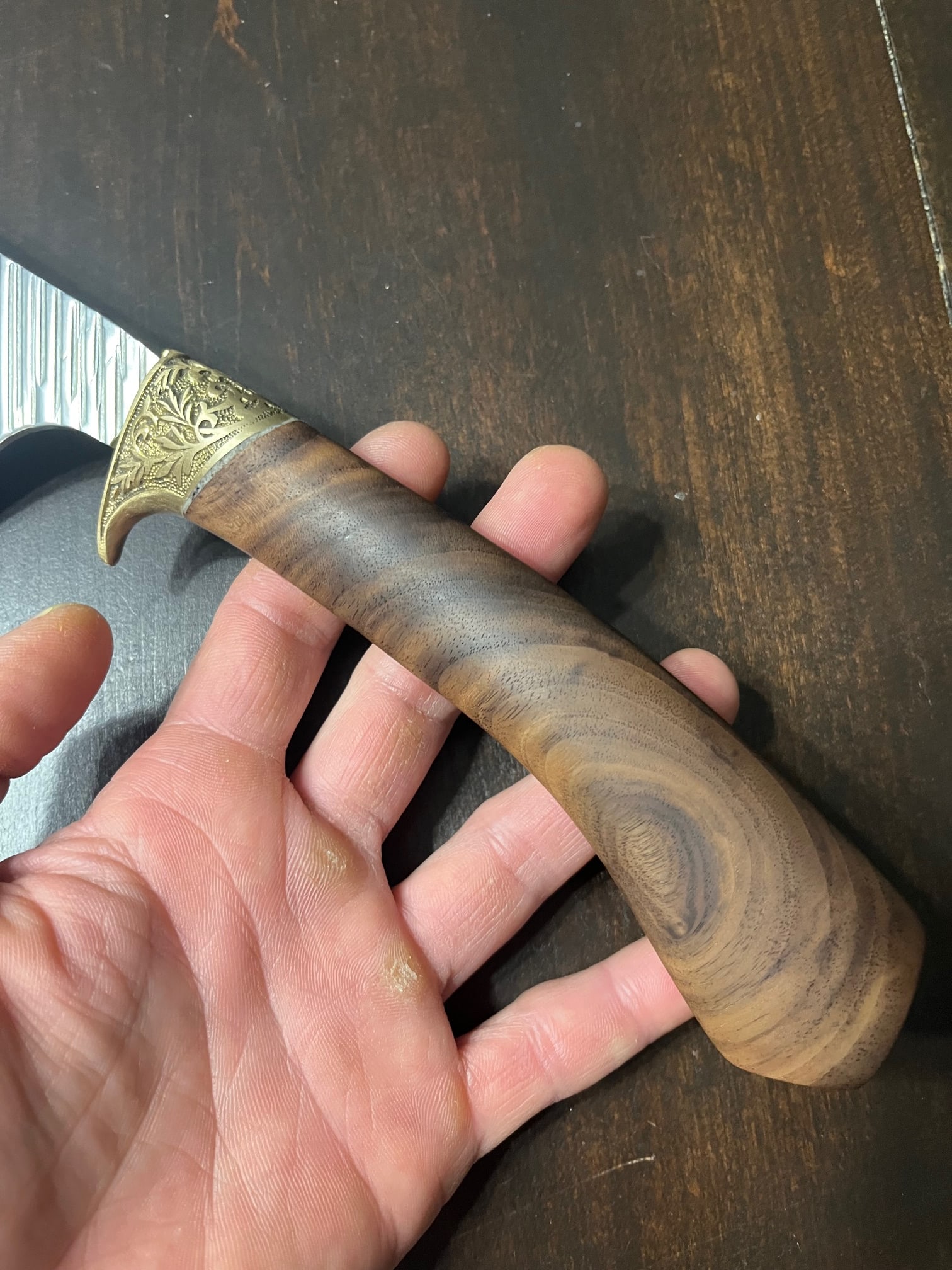 High End, Handmade, Professional Chef Knife with Black Walnut Handle - 3