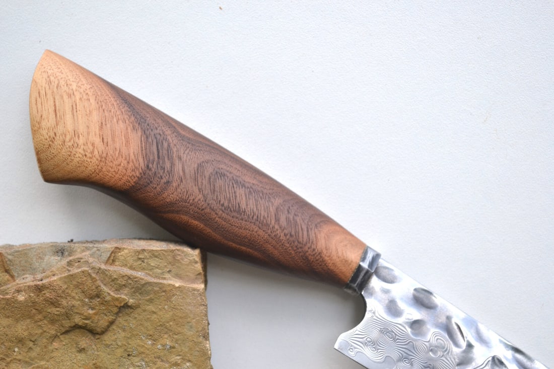 High End, Handmade, Professional Chef Knife with Black Walnut Handle - 2