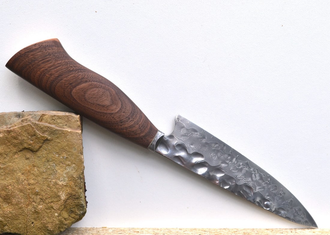 High End, Handmade, Professional Chef Knife with Black Walnut Handle - 3