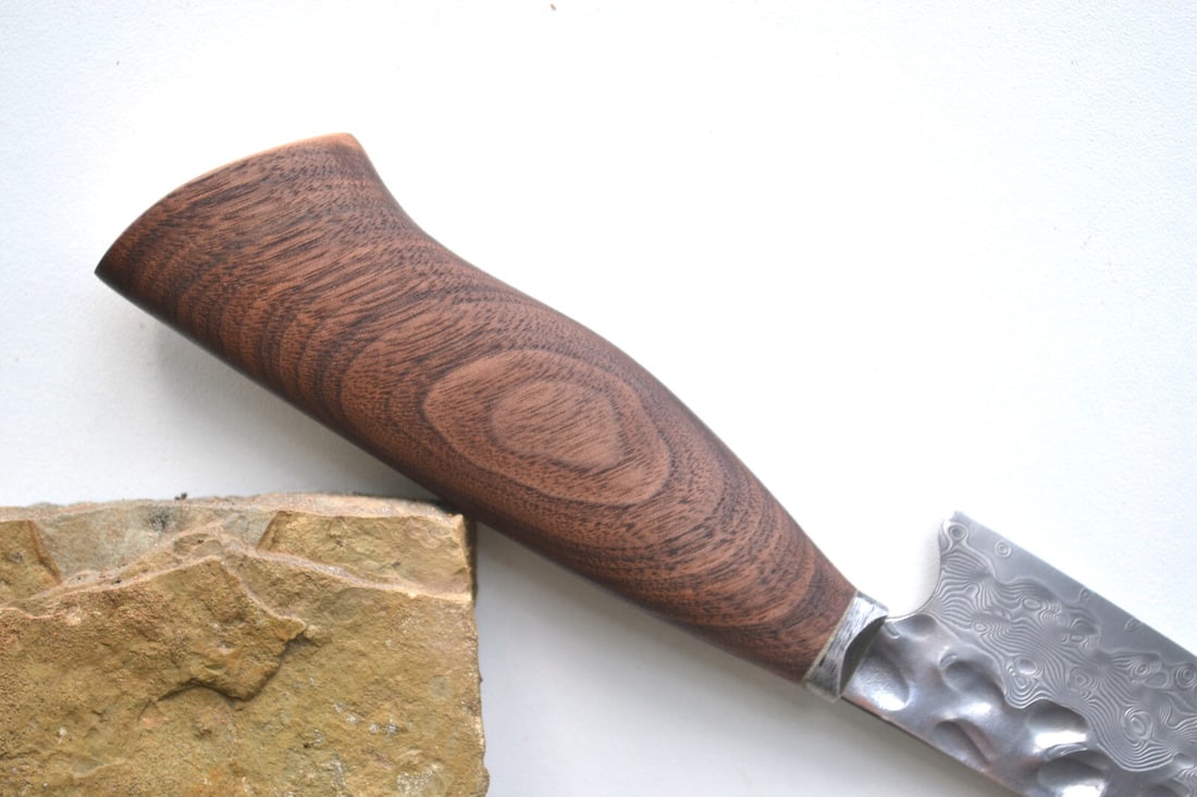 High End, Handmade, Professional Chef Knife with Black Walnut Handle - 4