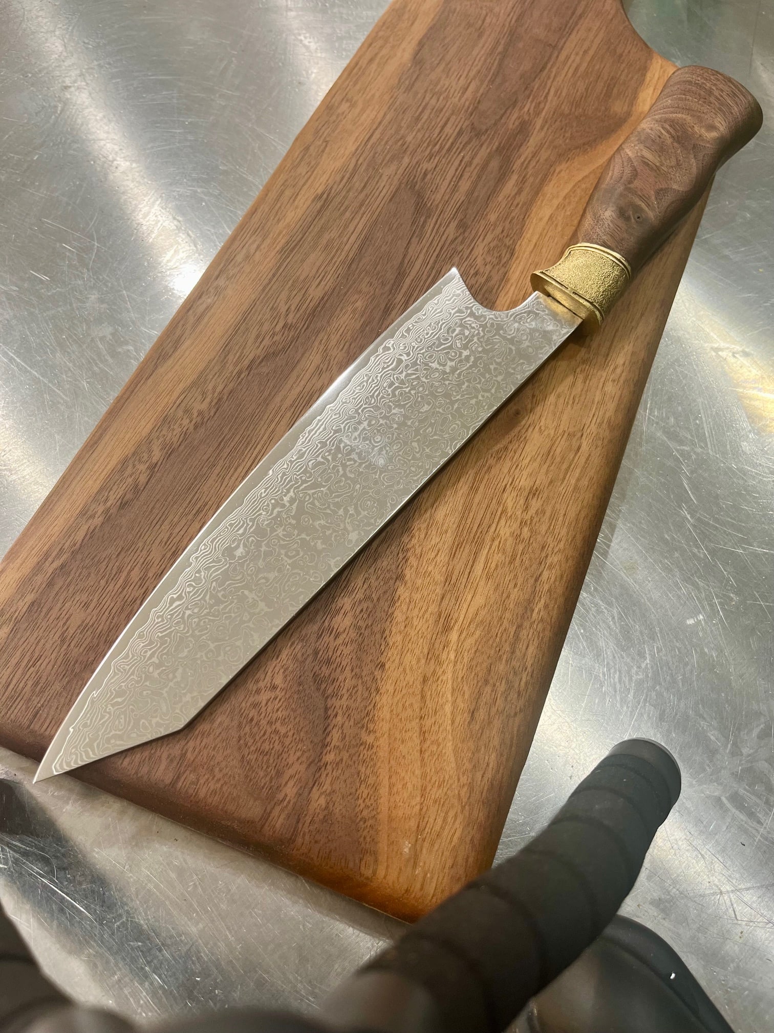 High End, Handmade, Professional Chef Knife with Walnut Handle - 2