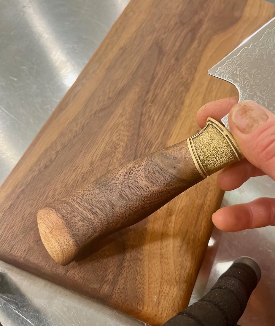 High End, Handmade, Professional Chef Knife with Walnut Handle - 3