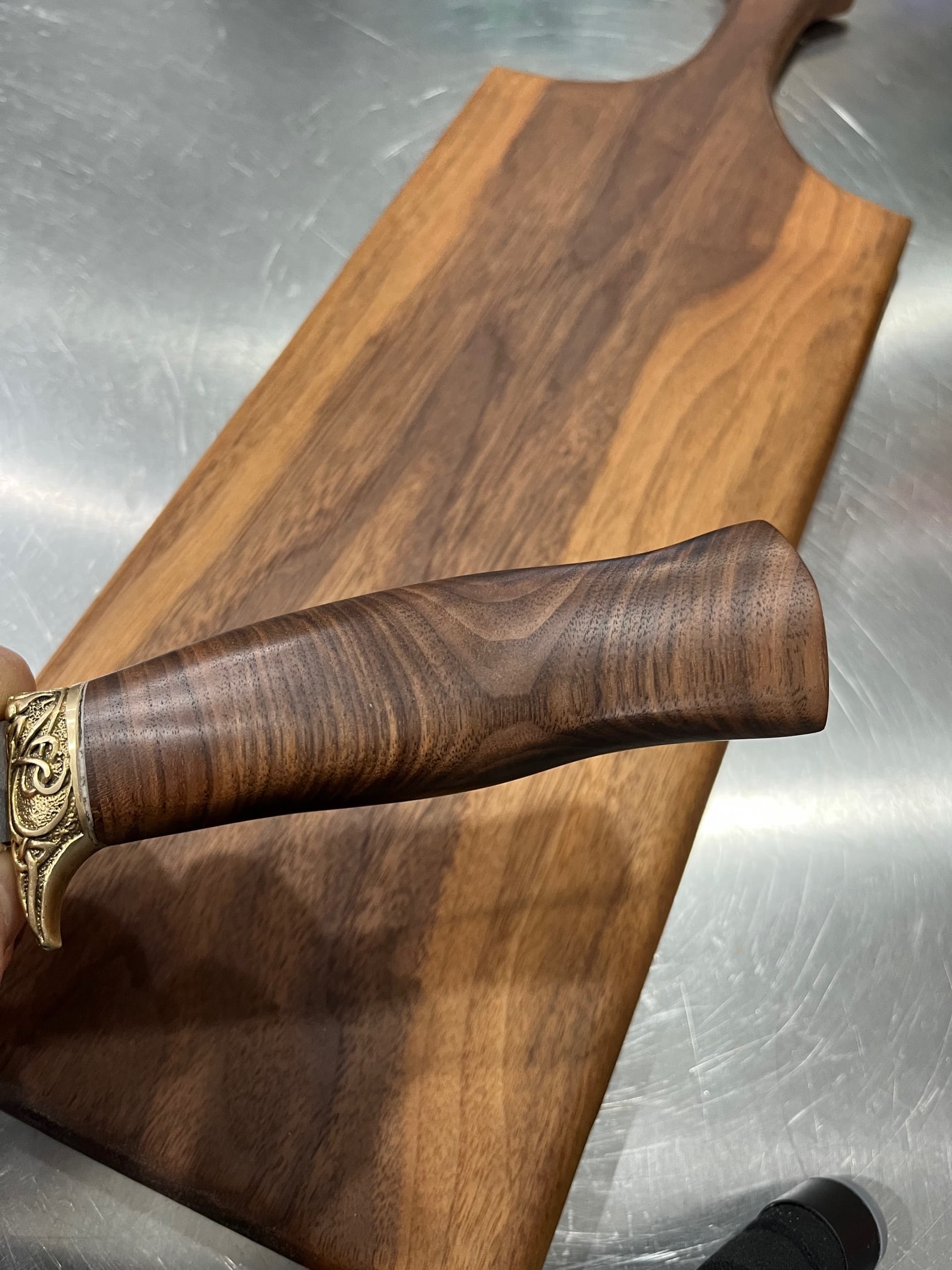 High End, Handmade, Professional Chef Knife with Black Walnut Handle - 6