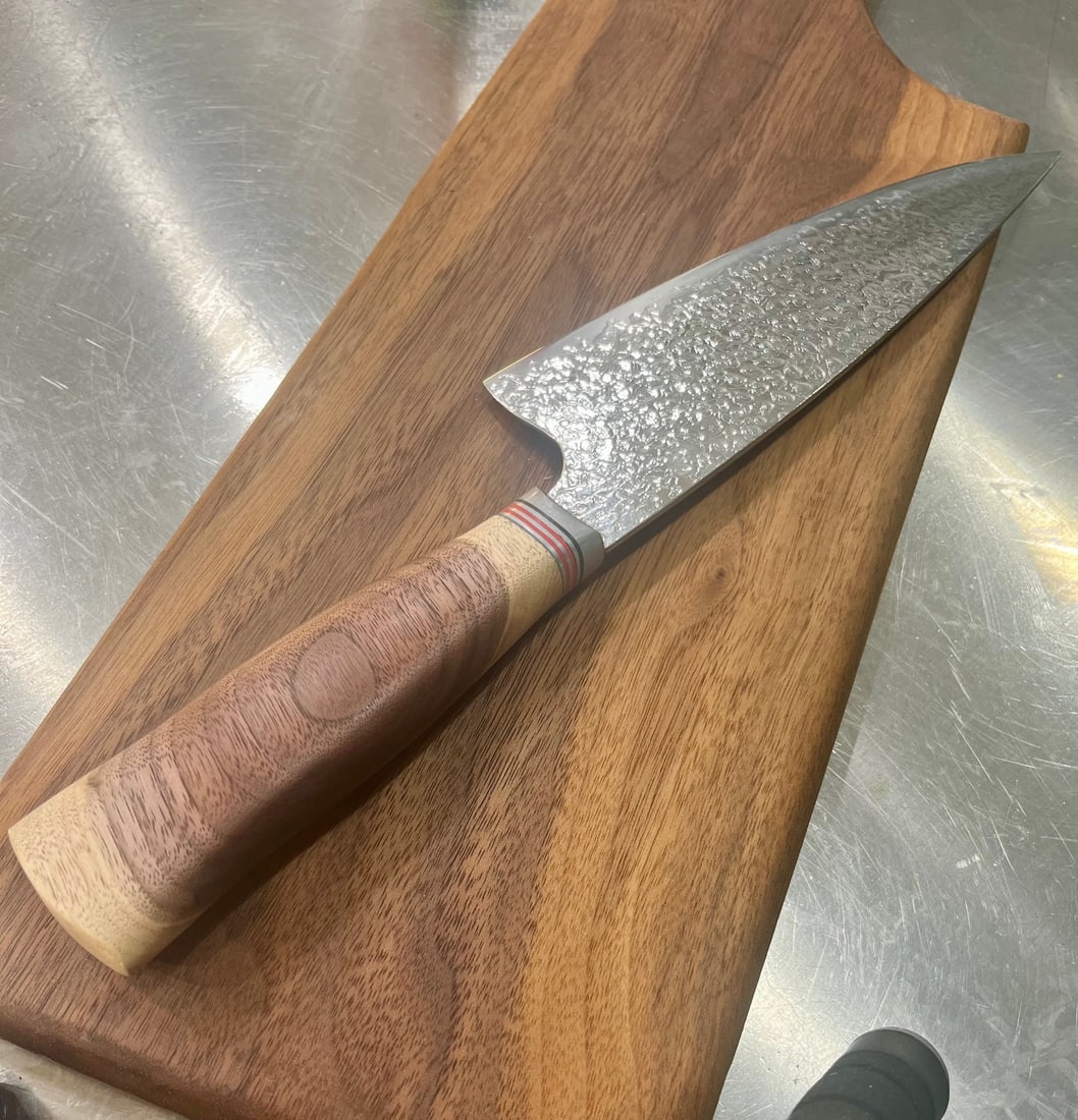 High End, Handmade, Professional Chef Knife with Black Walnut Handle - 2