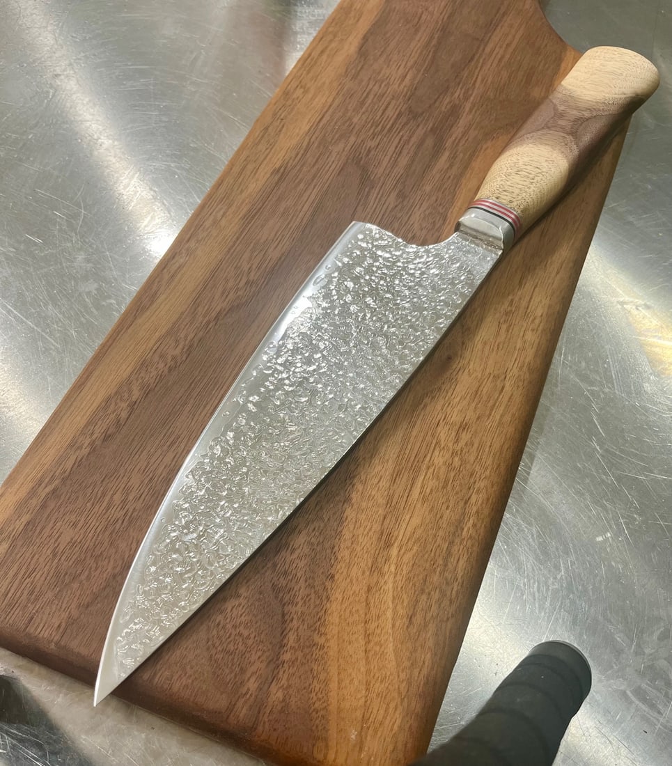 High End, Handmade, Professional Chef Knife with Black Walnut Handle - 3
