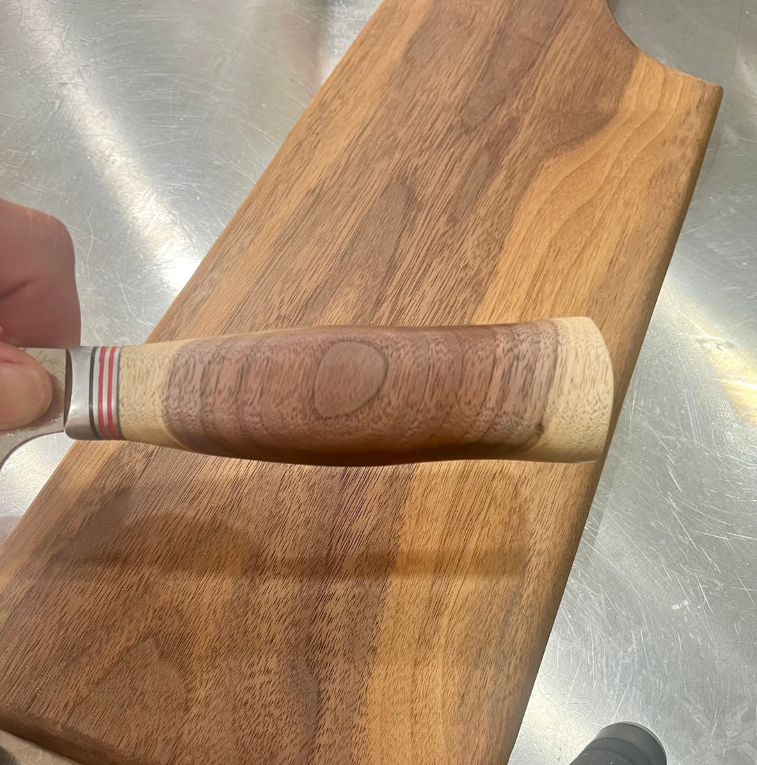 High End, Handmade, Professional Chef Knife with Black Walnut Handle - 4