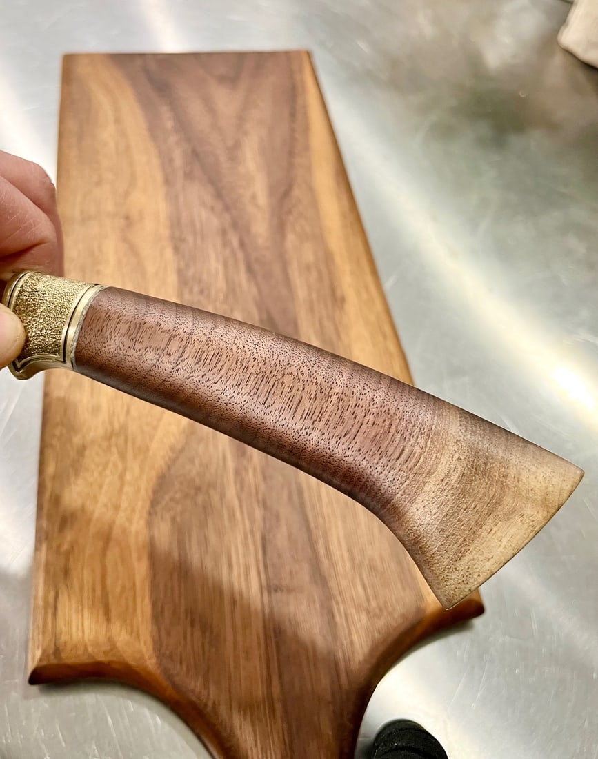 High End, Handmade, Professional Chef Knife with Black Walnut Handle - 3