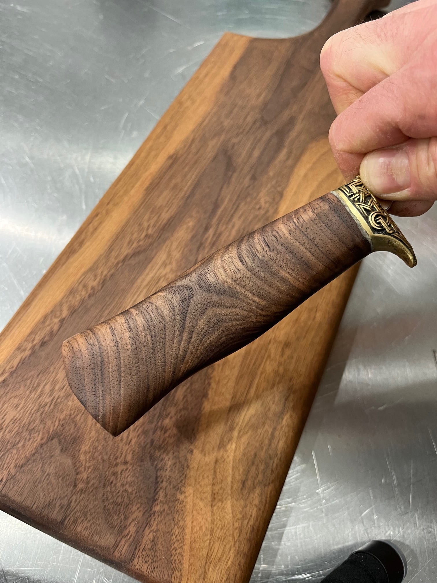 High End, Handmade, Professional Chef Knife with Black Walnut Handle - 6