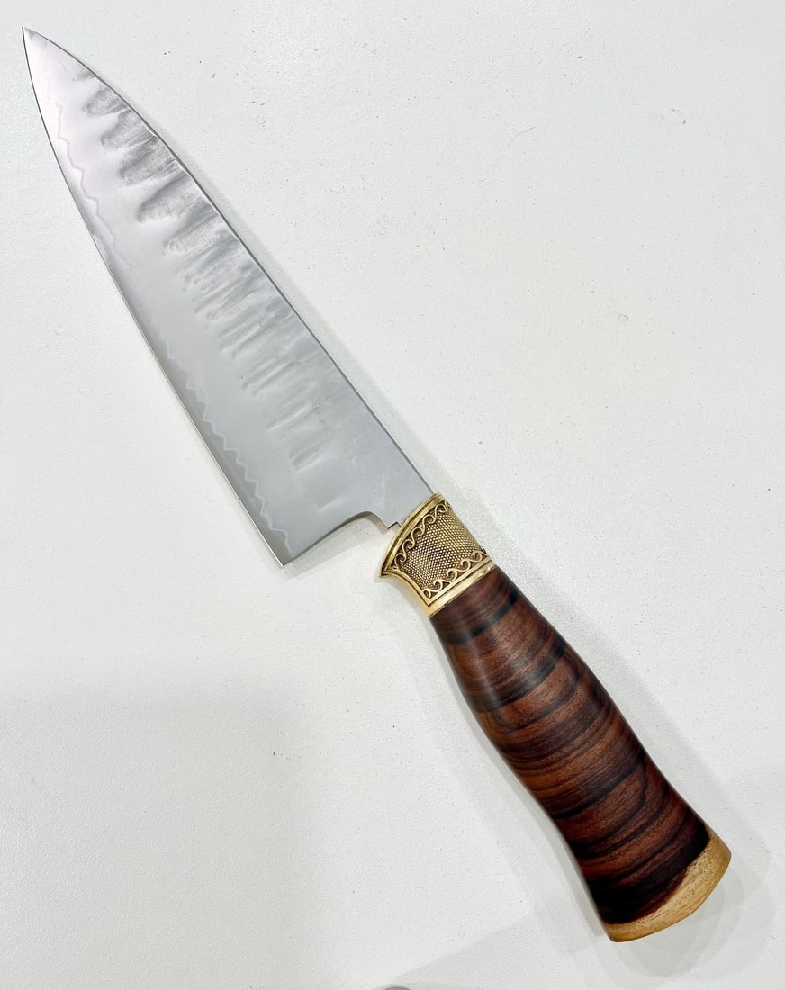 High End, Handmade, Professional Chef Knife with Bolivian Rosewood Handle - 4