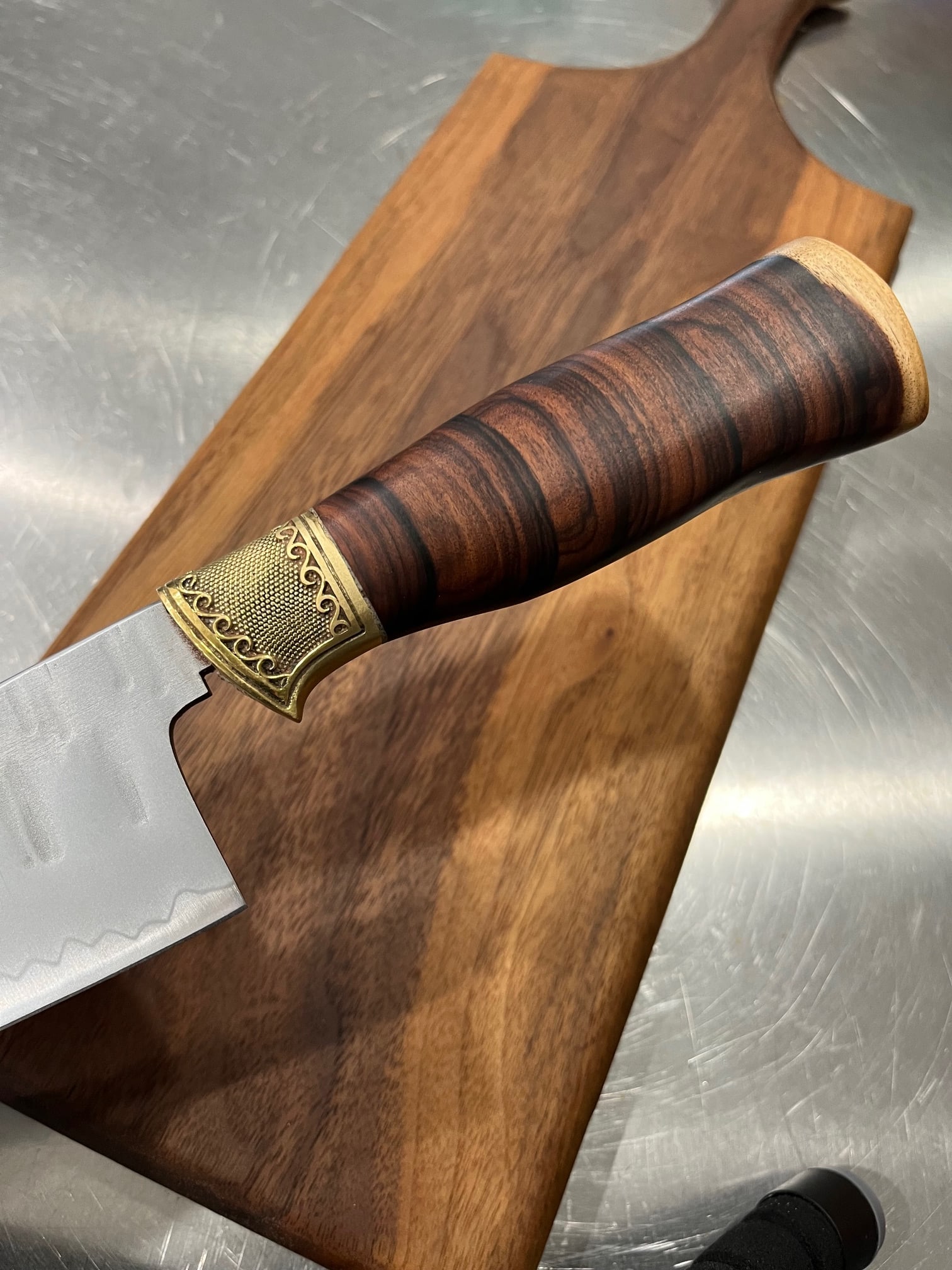 High End, Handmade, Professional Chef Knife with Bolivian Rosewood Handle - 5