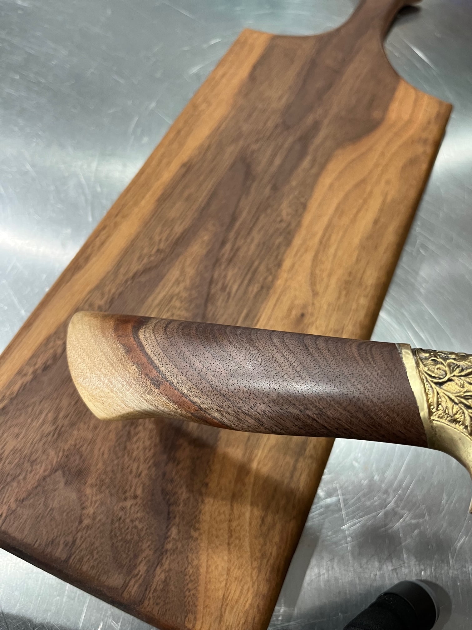 High End, Handmade, Professional Chef Knife with Black Walnut Handle - 5