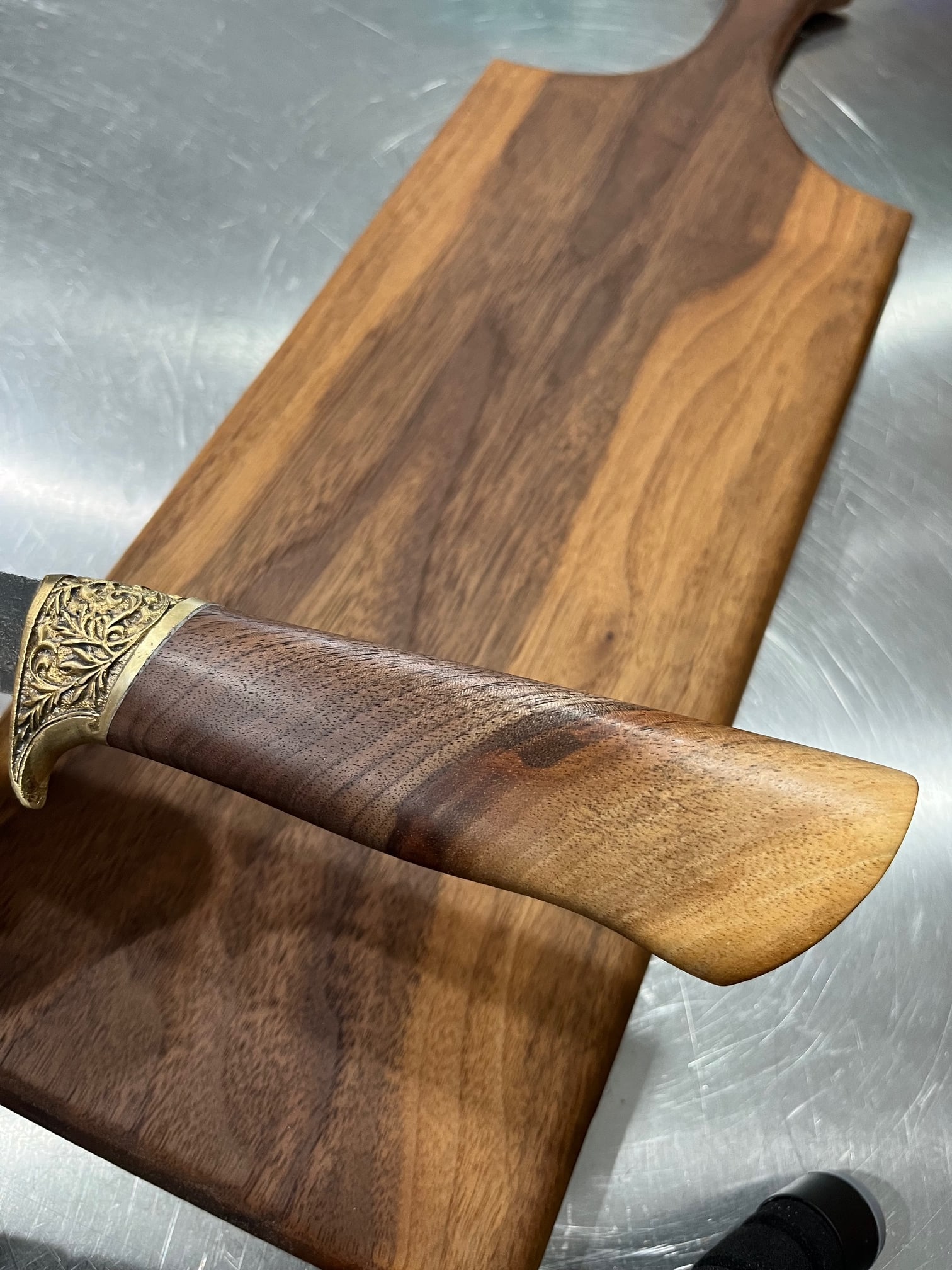 High End, Handmade, Professional Chef Knife with Black Walnut Handle - 6