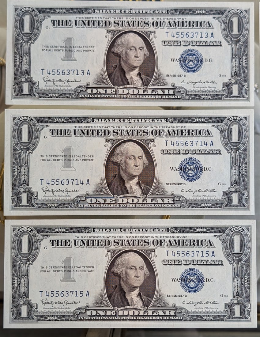 Set of 10, Sequential!! 1957 $1 Silver Certificates - 5