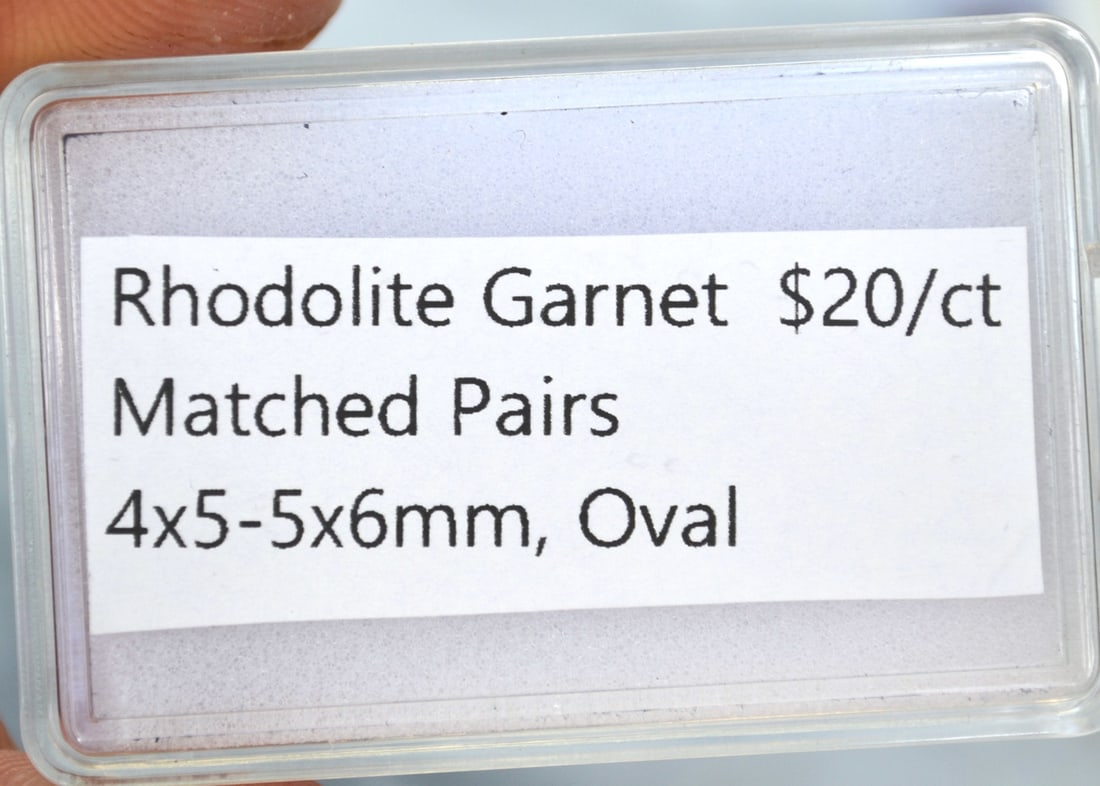 12.40 Carats of Jewelry Grade Rhodolite Garnet Matched Pairs - 3