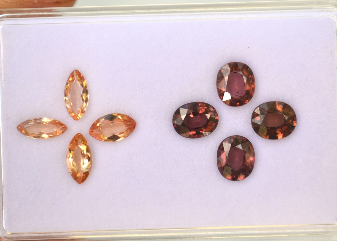 8.27 Carats of Jewelry Grade Imperial Topaz and Zircon - 2
