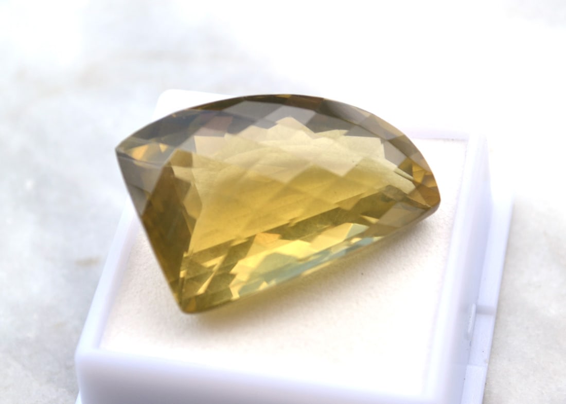 45.72 Carat Fancy Checkerboard Cut Lemon Citrine (1 of 3)