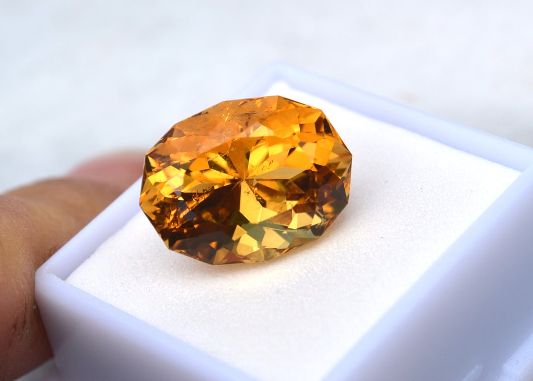 16.06 Carat Fancy Oval Cut Citrine - 2