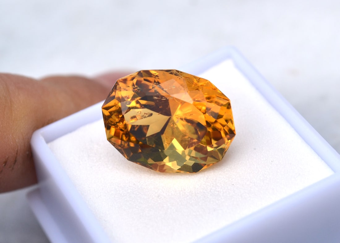 16.06 Carat Fancy Oval Cut Citrine - 3