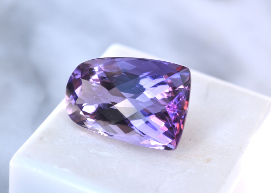 21.28 Carat Fancy Checkerboard Cut Amethyst - 4