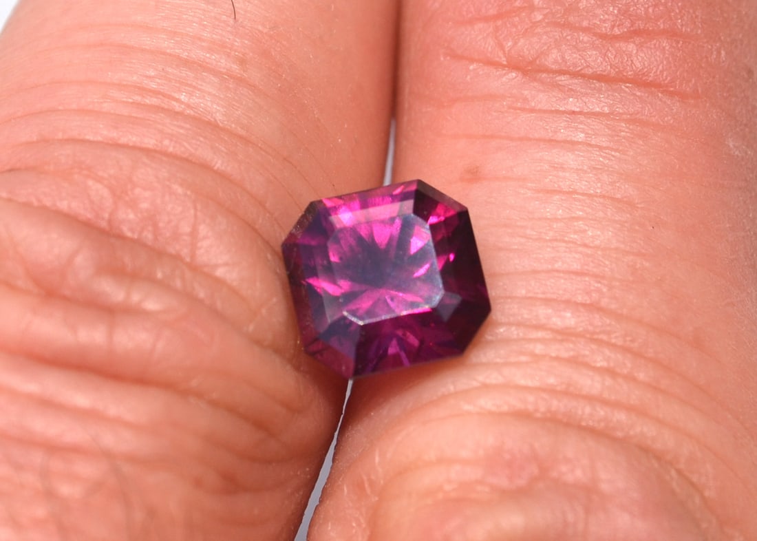 3.56 Carat Fancy Octagon Cut Rhodolite Garnet (1 of 3)