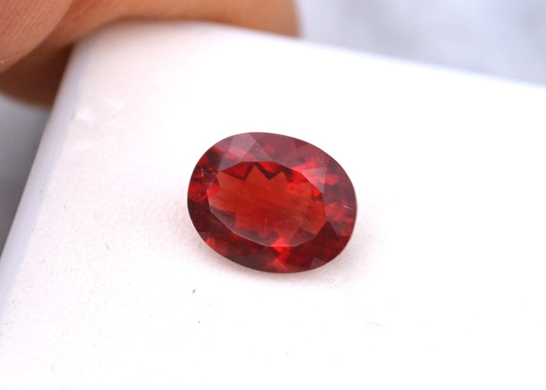 2.16 Carat Oval Cut Red Sunstone - 3