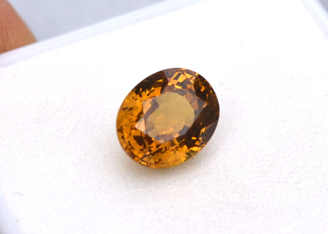 3.13 Carat Oval Cut Yellow Grossular Garnet - 3