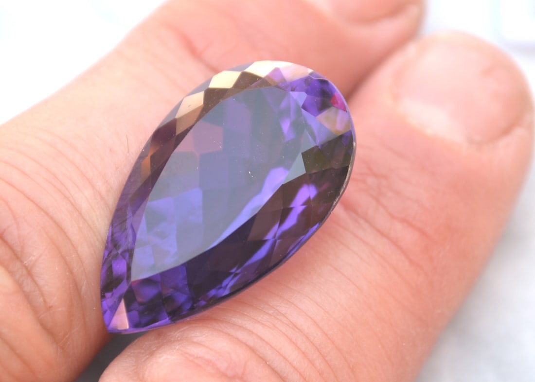 34.19 Carat Pear Cut Old Stock Amethyst - 2