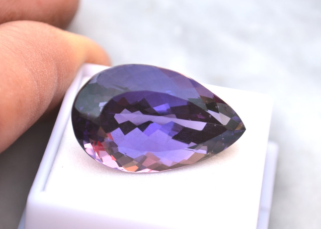 34.19 Carat Pear Cut Old Stock Amethyst - 5