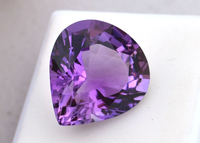 21.20 Carat Pear Cut Amethyst with Independent Wholesale Appraisal - 2