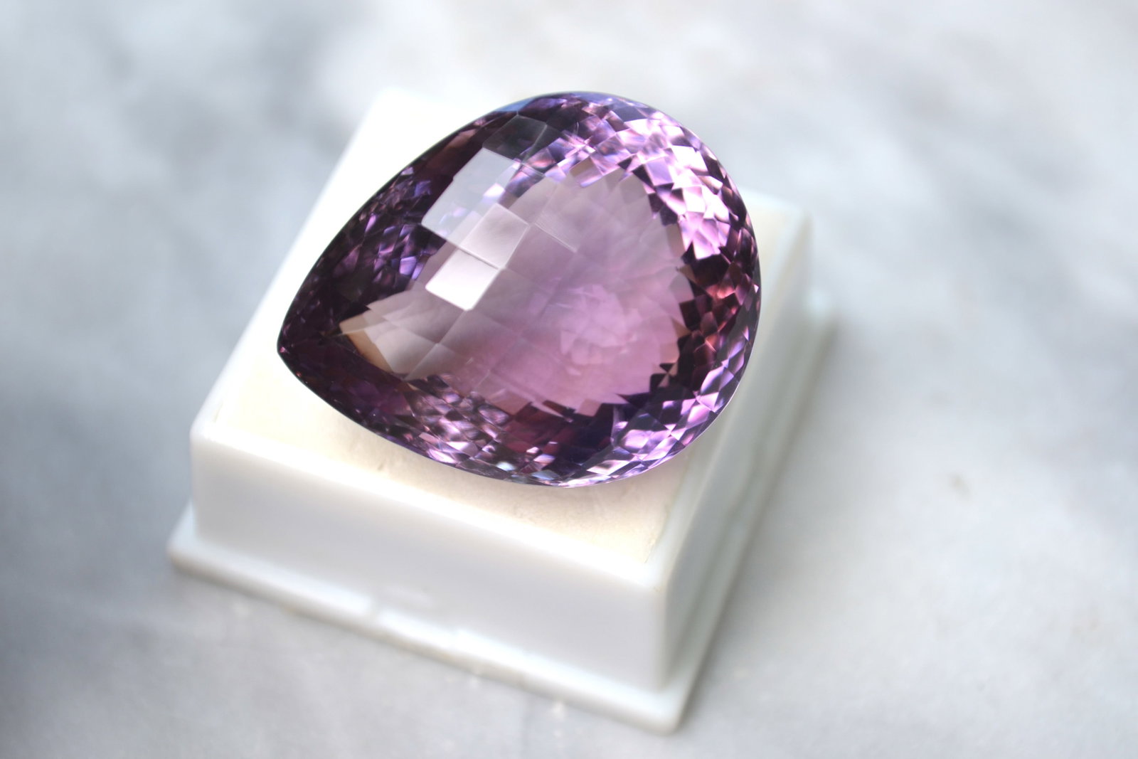 88.22 Carat Pear Checkerboard Cut Amethyst - 2