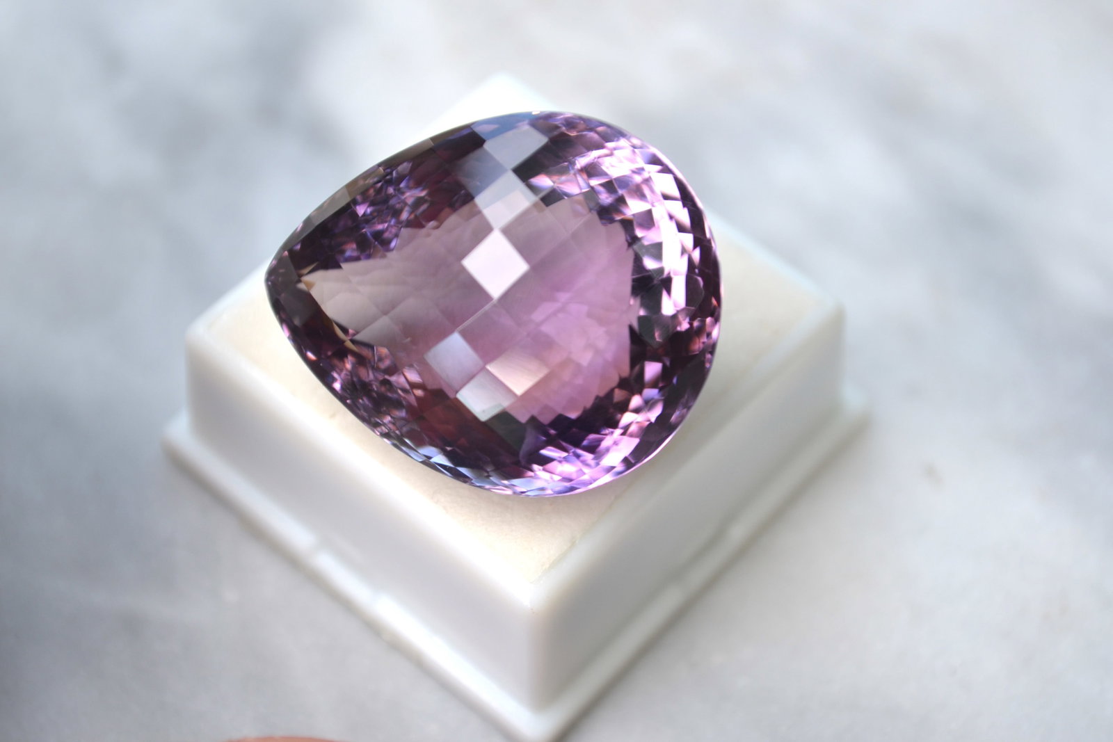 88.22 Carat Pear Checkerboard Cut Amethyst - 3