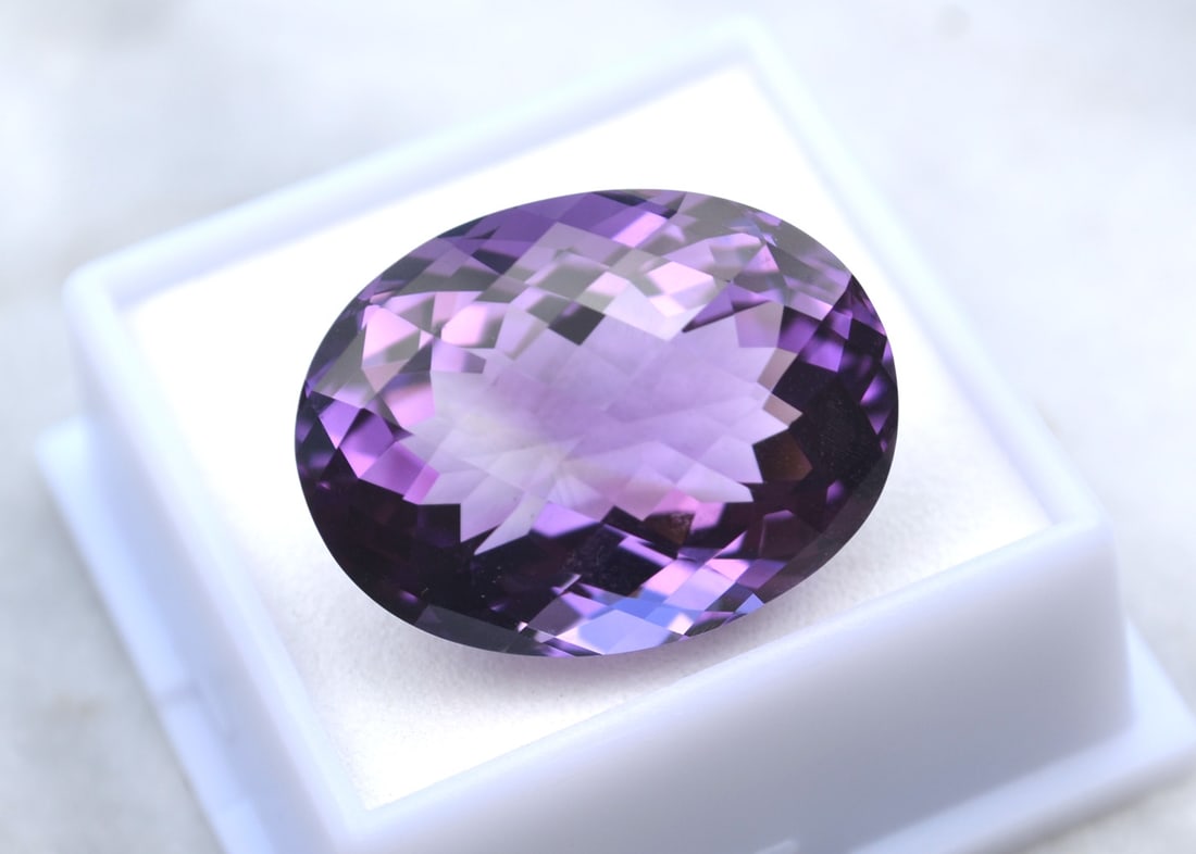 32.40 Carat Oval Checkerboard Cut Amethyst (1 of 4)