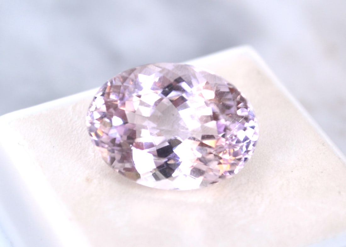 16.53 Carat Oval Cut Kunzite (1 of 4)