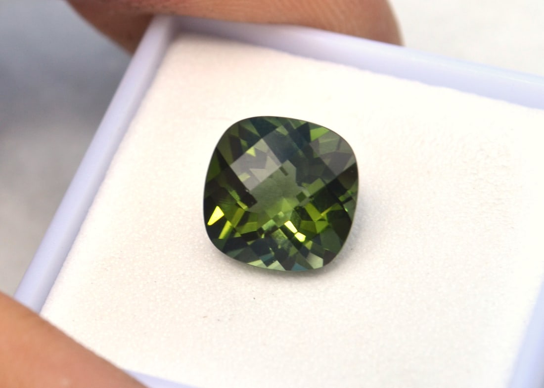 4.55 Carat Cushion Checkerboard Cut Tourmaline - 2