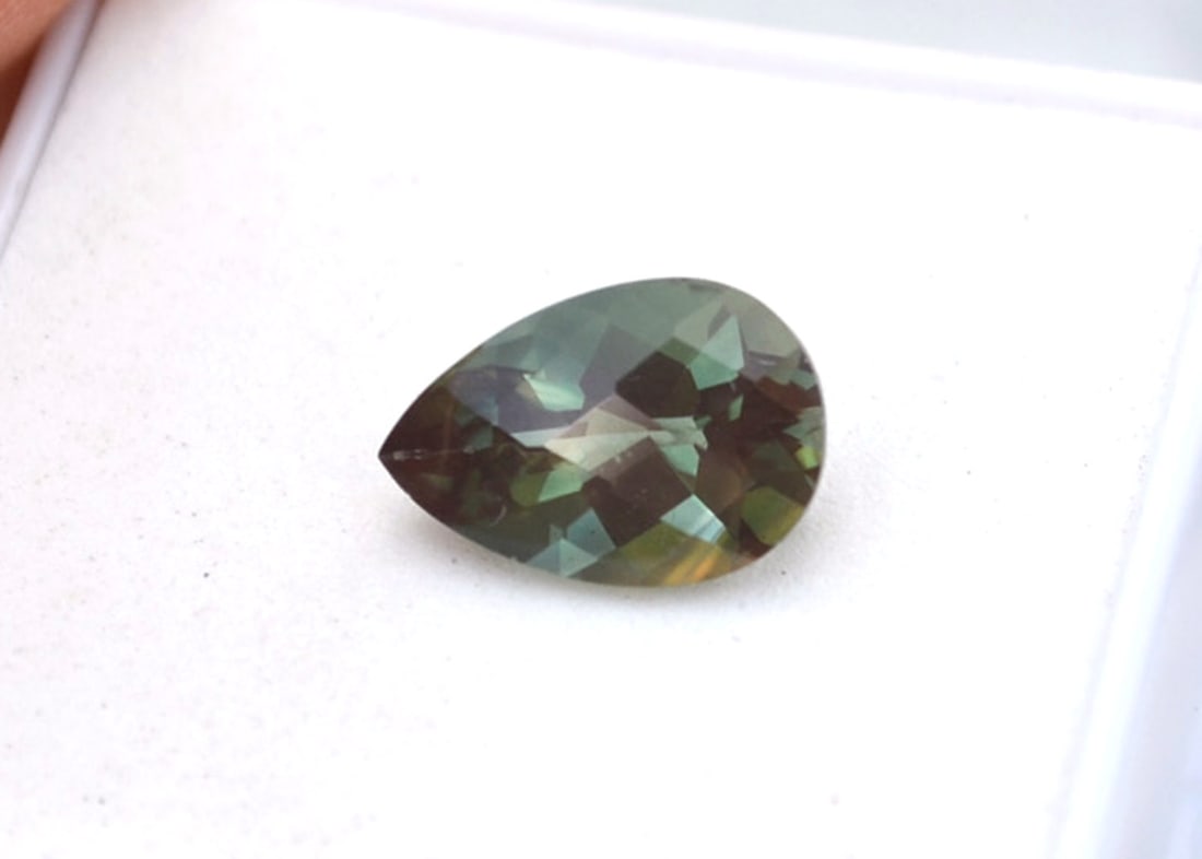 2.51 Carat Pear Cut Green Sunstone - 2