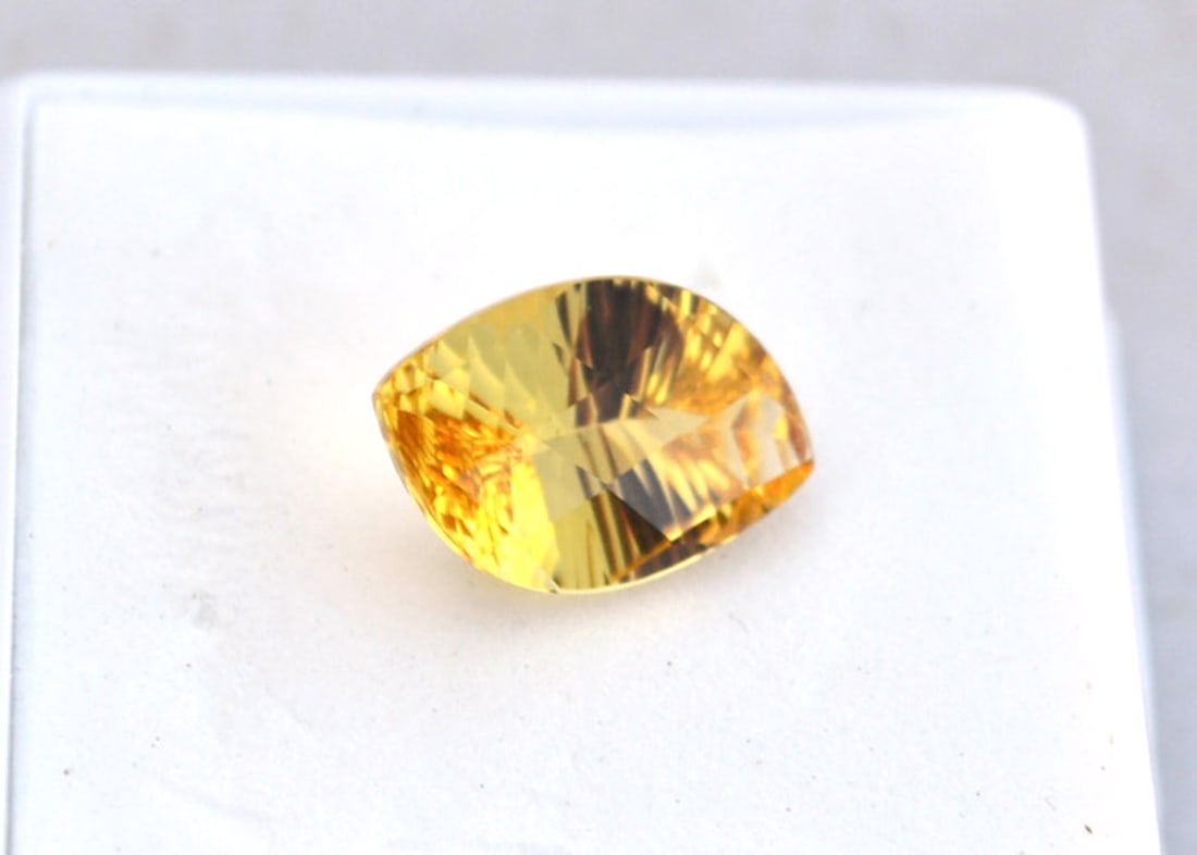 3.71 Carat Fancy Lemon Cut Heliodor - 2