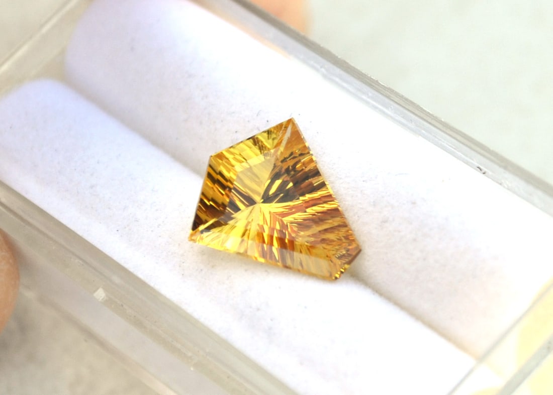 3.13 Carat Fancy Kite Cut Heliodor - 4