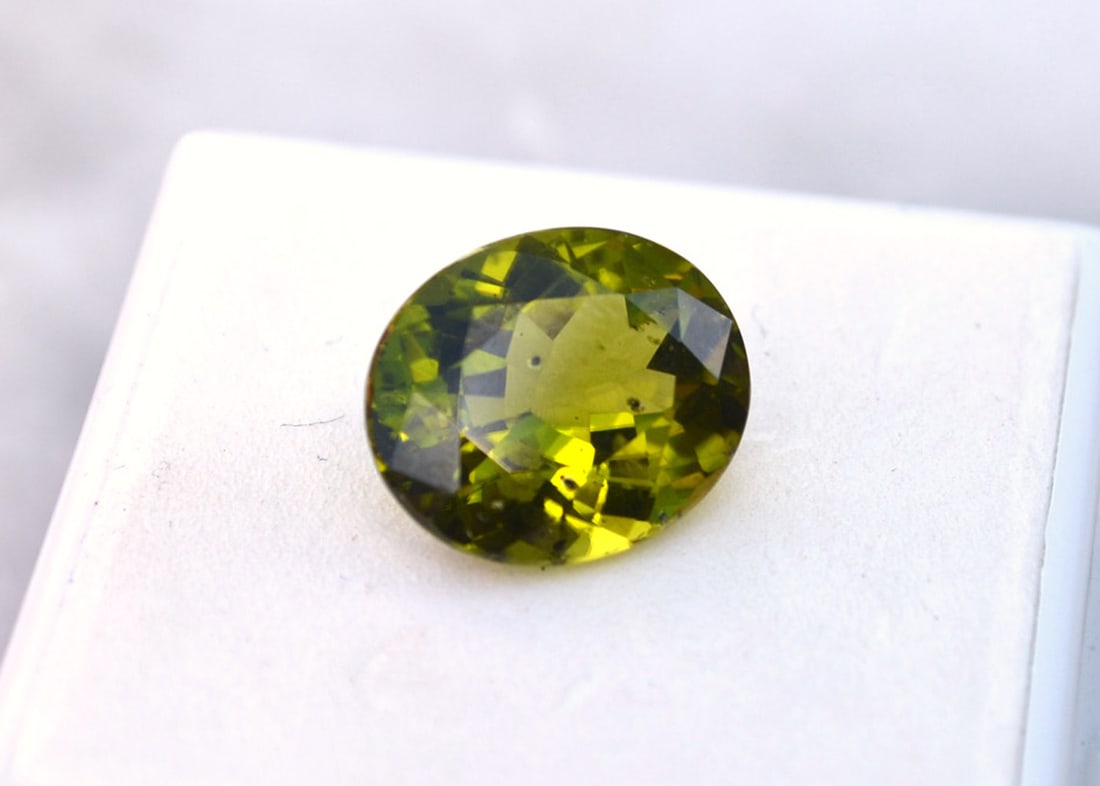 6.73 Carat Oval Cut Peridot (1 of 3)