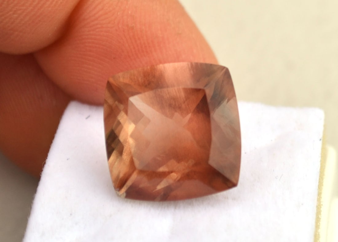 14.54 Carat Cushion Cut Sunstone with Schiller - 2