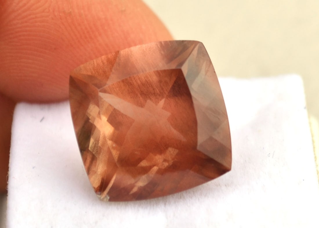 14.54 Carat Cushion Cut Sunstone with Schiller - 3