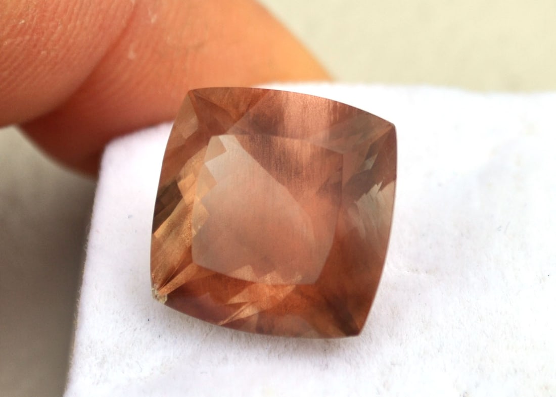 14.54 Carat Cushion Cut Sunstone with Schiller - 4