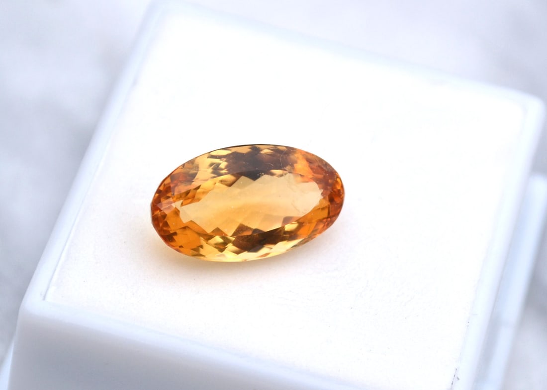 7.32 Carat Old Stock Oval Cut Imperial Topaz with 16 Page Appraisal Dossier (1 of 7)