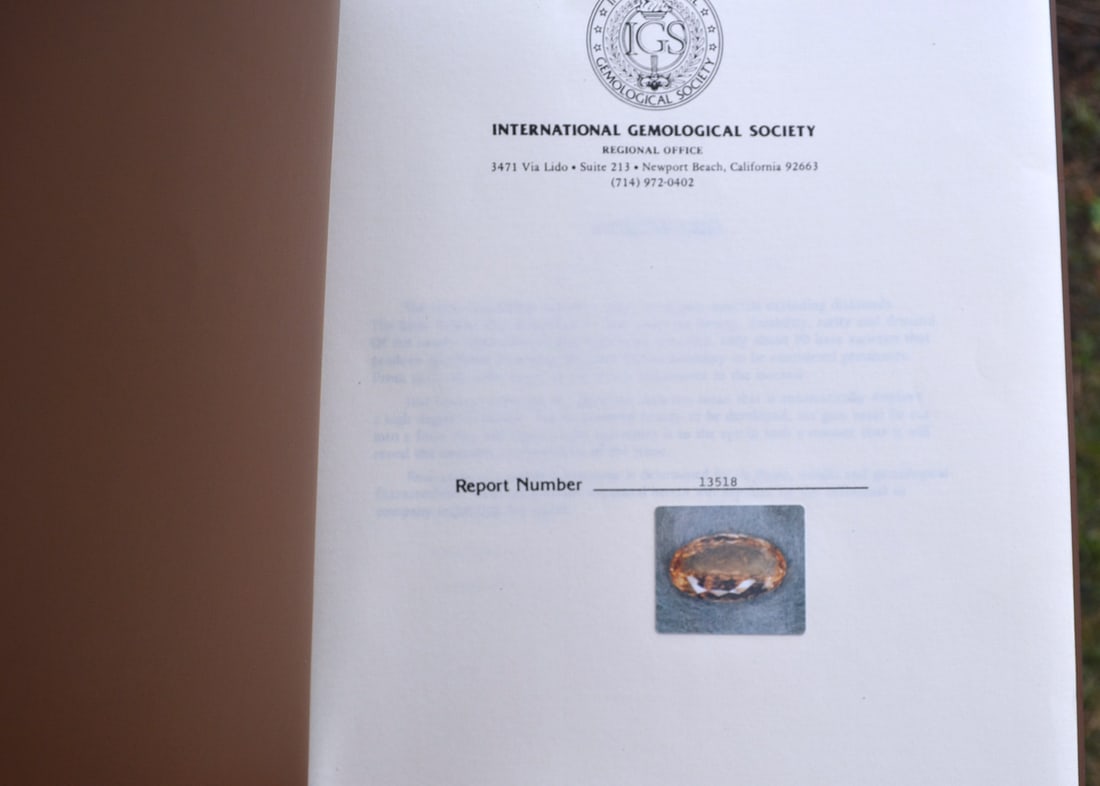 7.32 Carat Old Stock Oval Cut Imperial Topaz with 16 Page Appraisal Dossier - 5