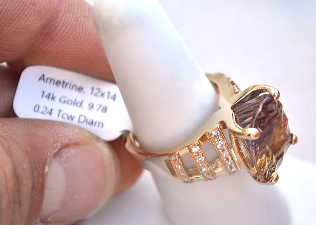 Ametrine Ring in 14k Gold - 3