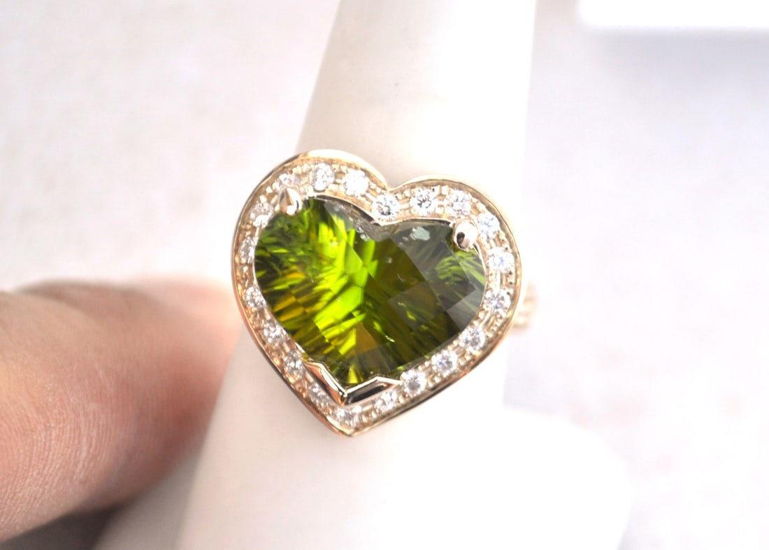 Peridot Ring in 14k Gold - 2