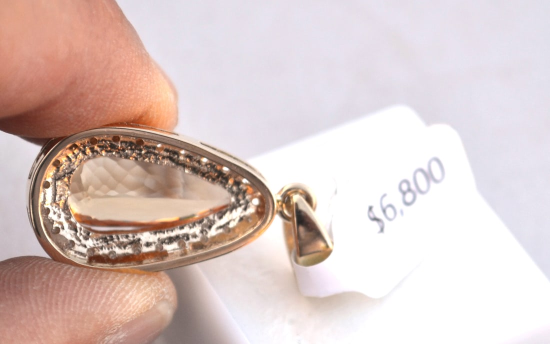 Imperial Topaz Pendant in 14k Gold - 3